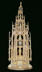 Prozessions-Custodia, 1515-24, enthält eine Monstranz von Jaume Almirich, Barcelona, 1495-99